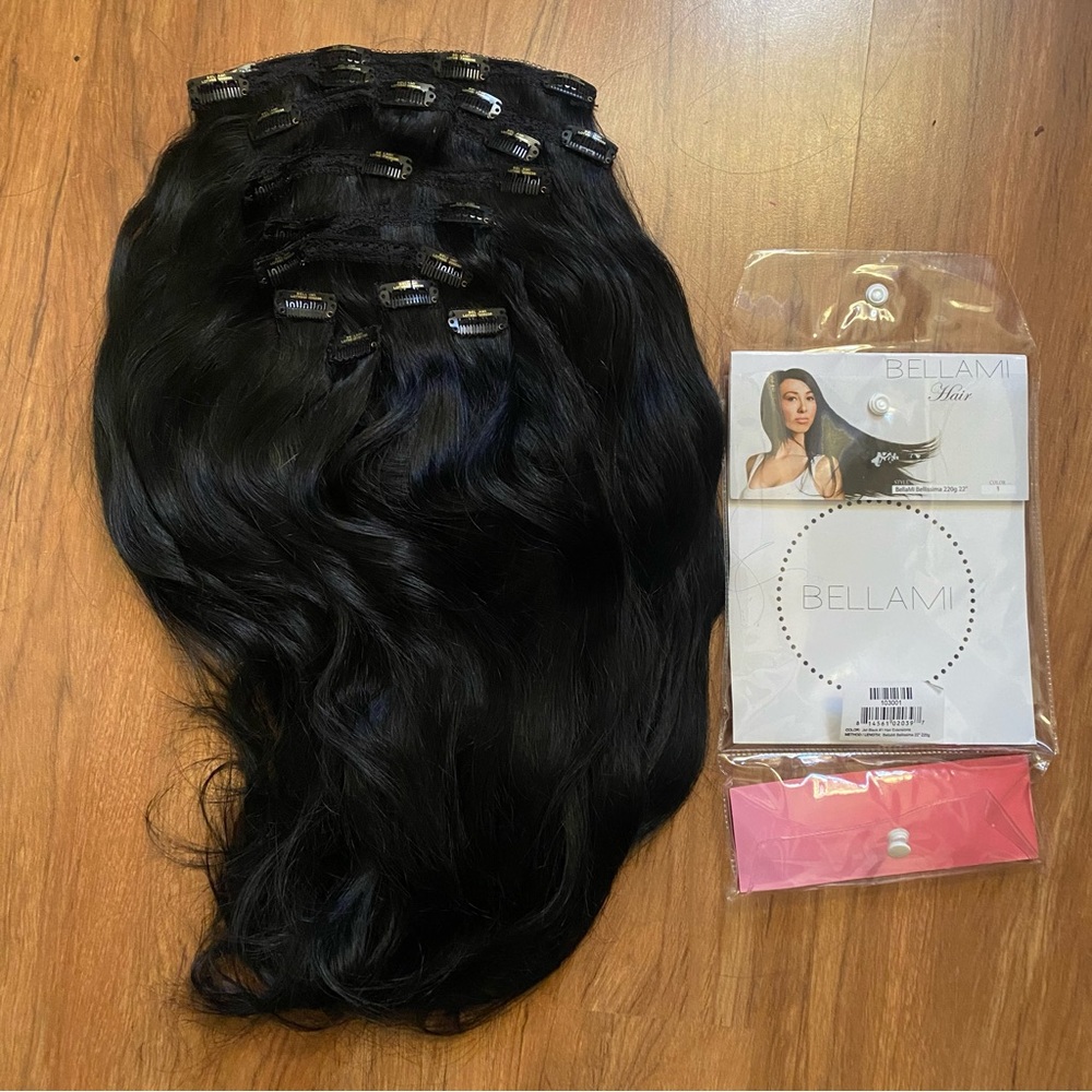 Bellami Bellisima 220g 20 inch Hair Extensions Jet Black